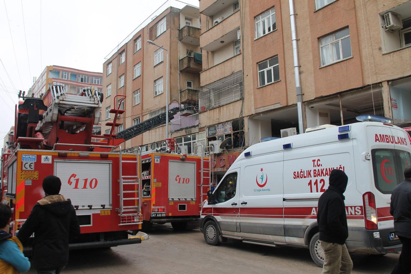 Mardin'in Kızıltepe ilçesinde ev yangını